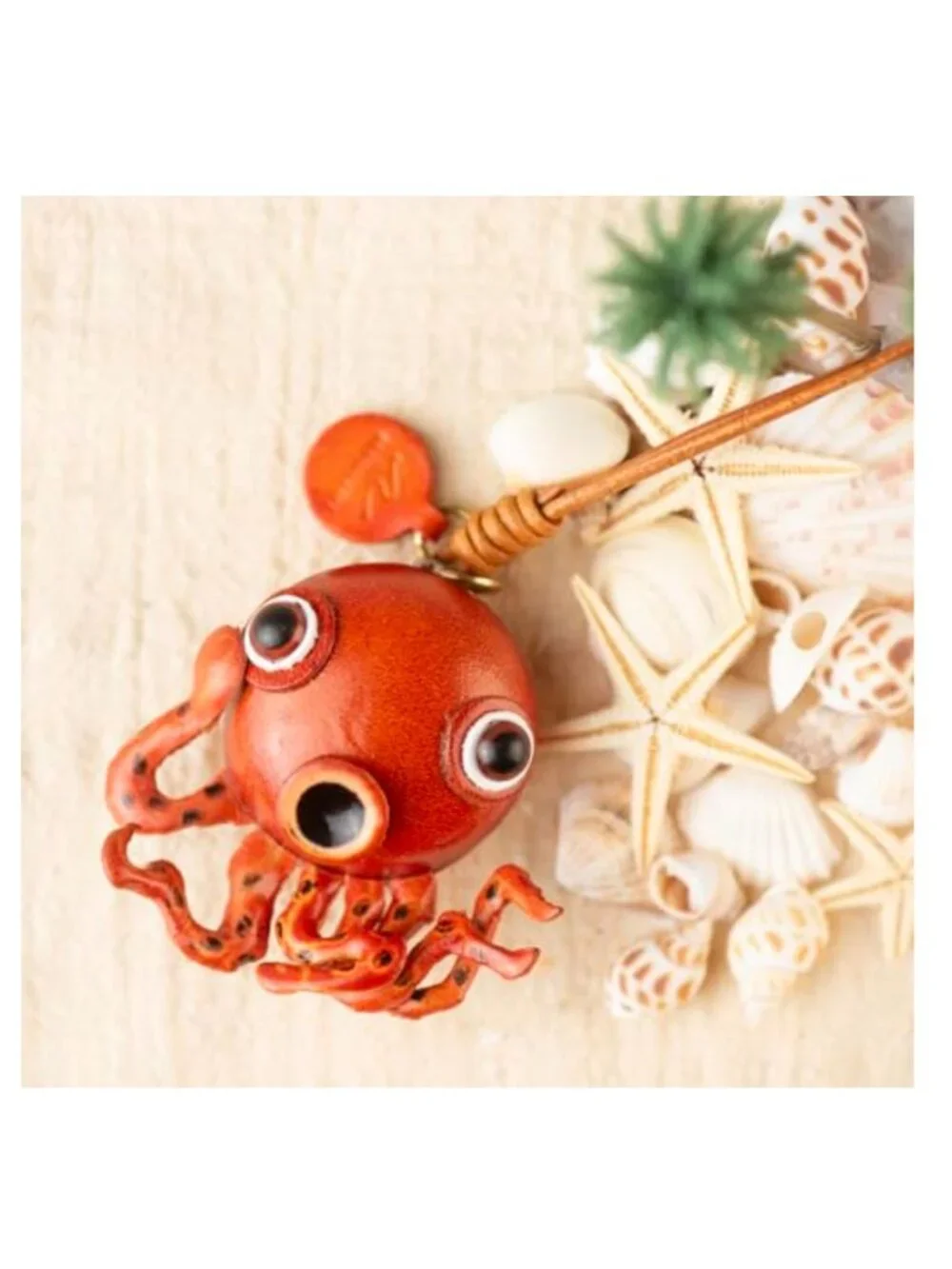 Genuine Leather Cat Keychain Handmade Pendant Charm
